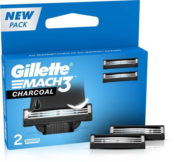 Gillette Mach3 Charcoal Shaving Razor Blades for men