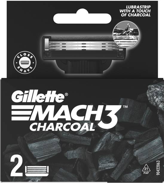 Gillette Mach3 Charcoal Shaving Razor Blades - 2s Pack(Cartridge)