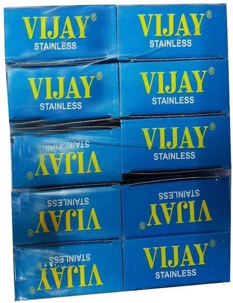 Radha VIJAY STAINLESS 500 BLADES (EACH PACKET CONTAIN 50 BLADES) (