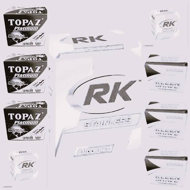 Radha 3 TOPAZ , 3 RK ,3 KLEEN SHAVE TOTAL 450 BLADES (EACH PACKET CONTAIN 50 BLADESP
