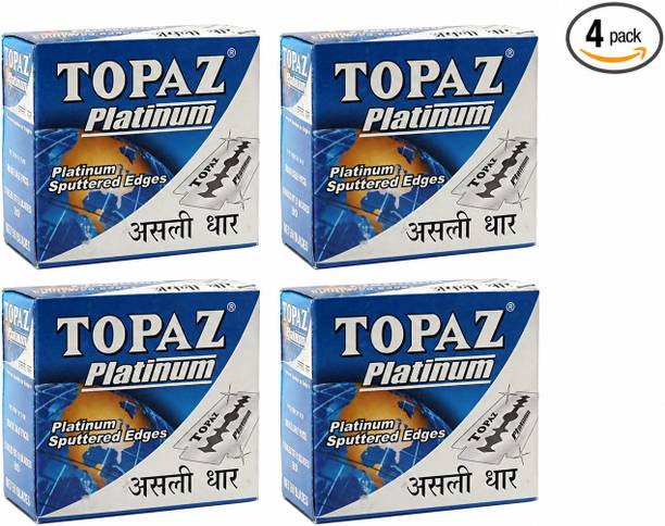 TOPAZ Platinum Blades (5 Packs of 10 Blades Each, Total 200 Blades)