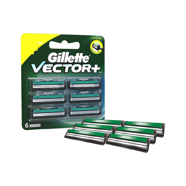 Gillette Vector 2-Bladed Cartridges with Lubrcating Strip