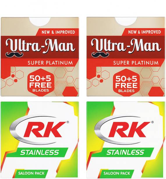 Rk Stainless with Ultraman 4 pack (each pack 50 blades)
