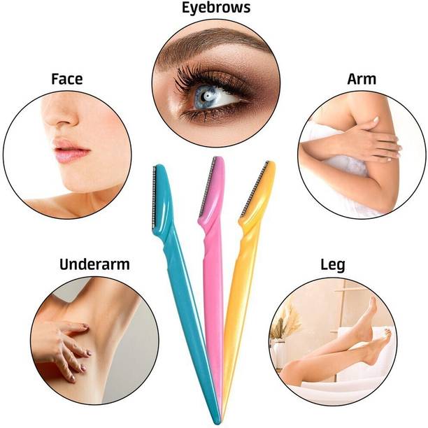 Libline Eyebrow Trimmer Eye Brow Shaver Makeup Knife Face Care Hair Removal (Pack of 3)