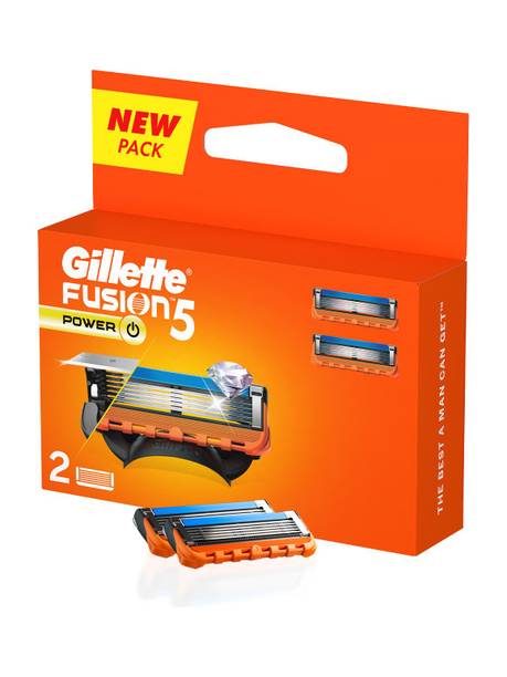 Gillette Fusion Power - shaving blades for men with beard shaping back blades