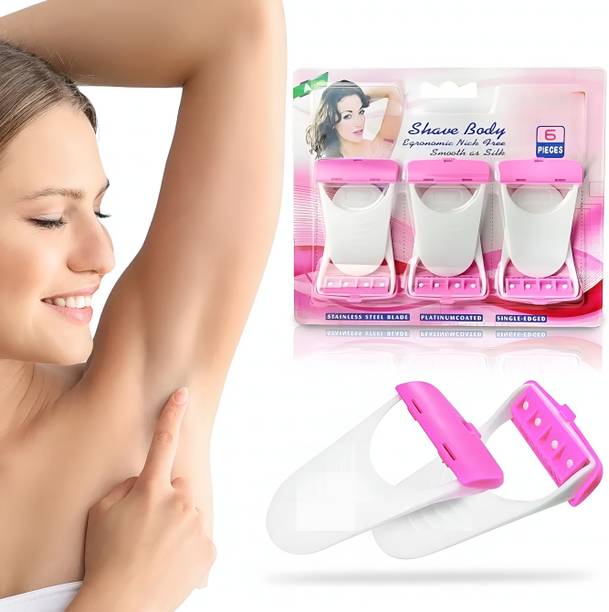 Daniyah Women Body Razor for Hand Legs Feet Underarms Bikini Area Hair Removal Pack of 6