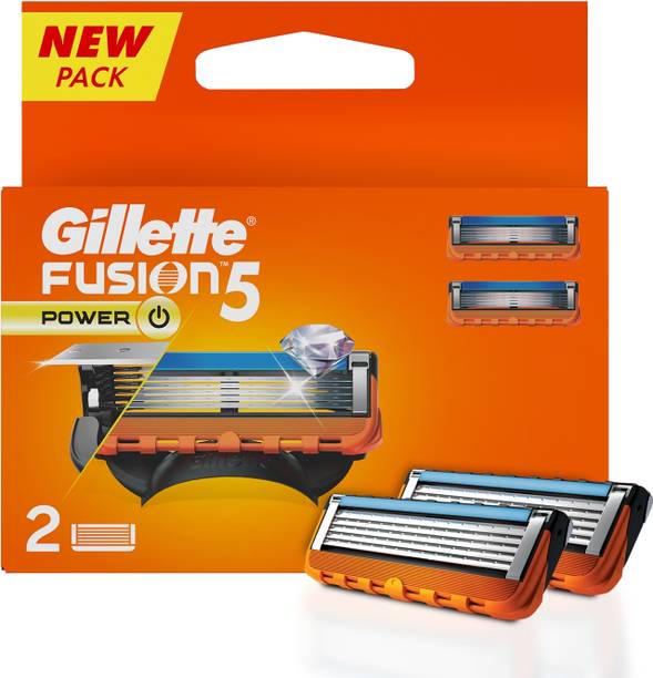 Gillette Fusion Power - shaving blades for men with beard shaping back blades