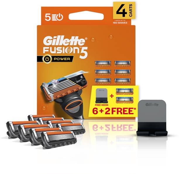 Gillette Fusion Power, 8 Cartridges, Shaving Razor Blades for Men