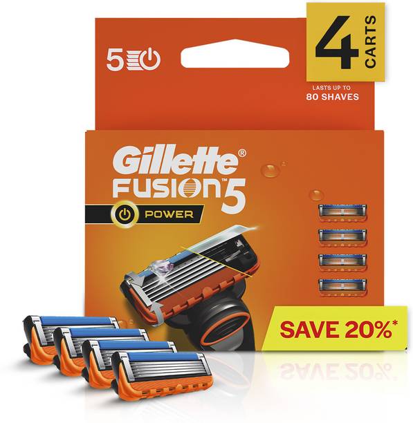 Gillette Fusion Power, 4 Cartridges, Shaving Razor Blades for Men