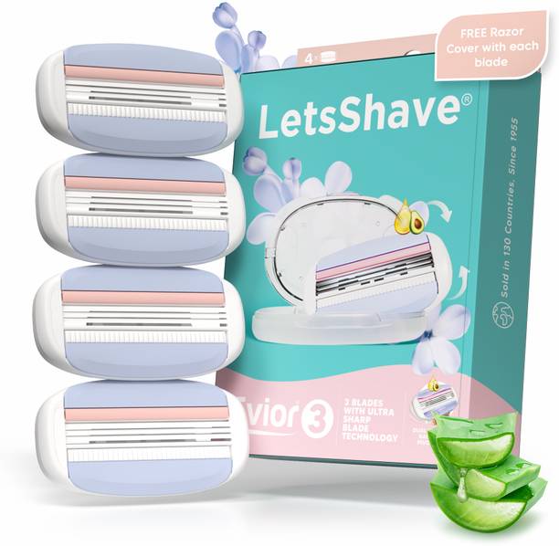 LetsShave Evior 3 Sensitive Pack of 4 Blades