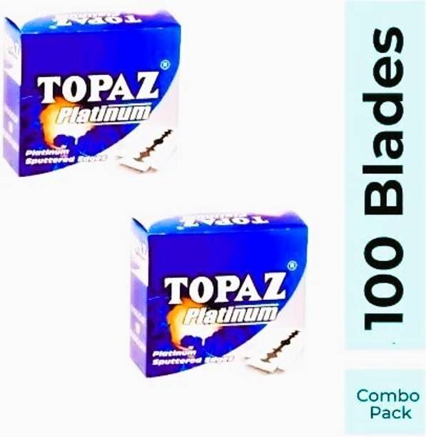 TOPAZ Platinum Blades 100 BLADES (EACH PACKET CONTAIN 50 BLADES)E
