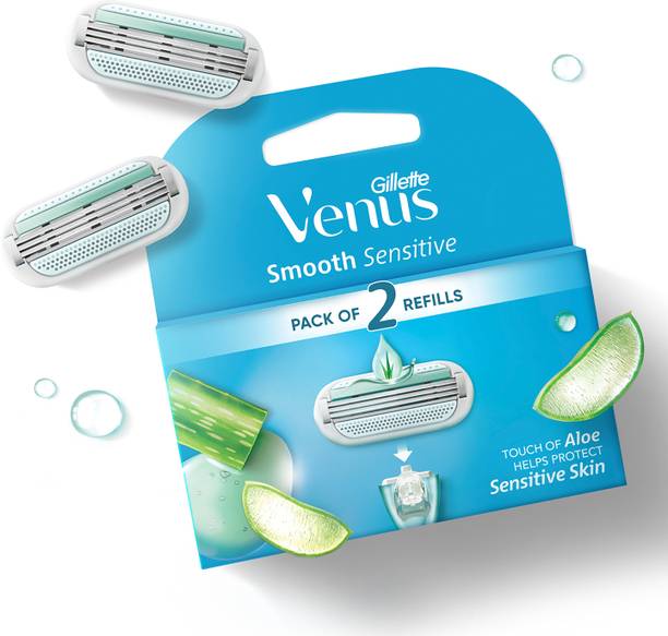 Gillette Venus Smooth Women Hair Removal Razor Blades - (Aloe Vera Glidestrip)