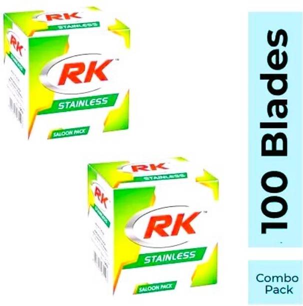 RK Stainless SALOON PACK 100 BLADES (EACH PACKET CONTAIN 50 BLADES)W