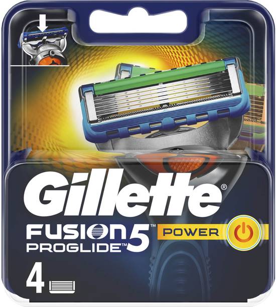 Gillette Fusion 5 Proglide Power 4 Pack (Made in Germany)