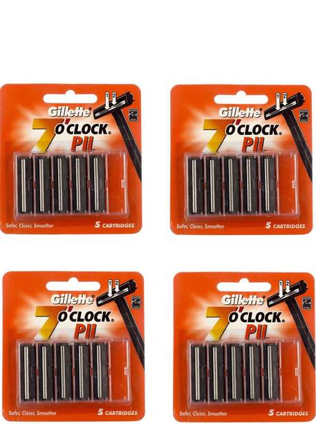 Gillette (7) O Clock Pll Cartridges 20 Pcs.
