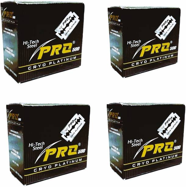 Pro HI TECH STEEL CRYO PLATINUM BLADES 200 BLADES (EACH PACKET CONTAIN 50 BLADES) R