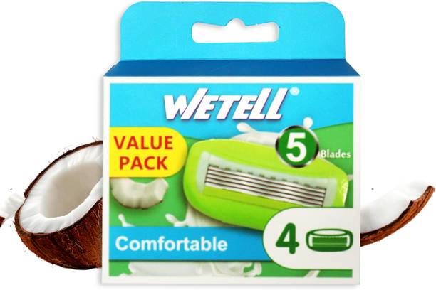 ARSHIA Value Pack 5 Blades Comfortable Cartridge Set - Green