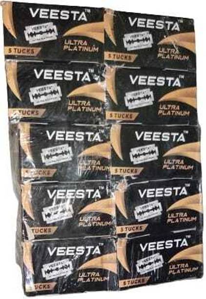 PasCom Veesta Platinum shaving Triple Coated Edges with Safety Razor Blades