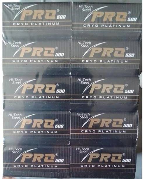 Pro HI TECH STEEL CRYO PLATINUM BLADES 500 BLADES (EACH PACKET CONTAIN 50 BLADES) P