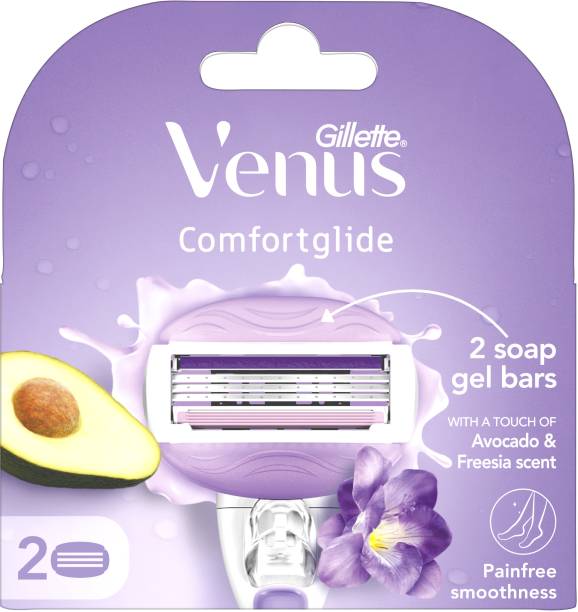 Gillette Venus Comfortglide Women Hair Removal Razor Blades - (Avocado Oils Gel Bars)