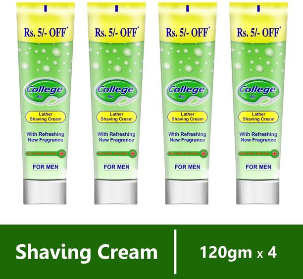 VETONI SHAVING CREAM GREEN| FOR MEN |ALL SKIN TYPE(PACK OF 4)120GMSEACH |480GMS|