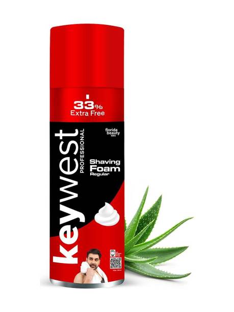 Keywest Pre Regular Shaving Foam for Men | Detoxifies & Rejuvenates Skin With Aloe Vera