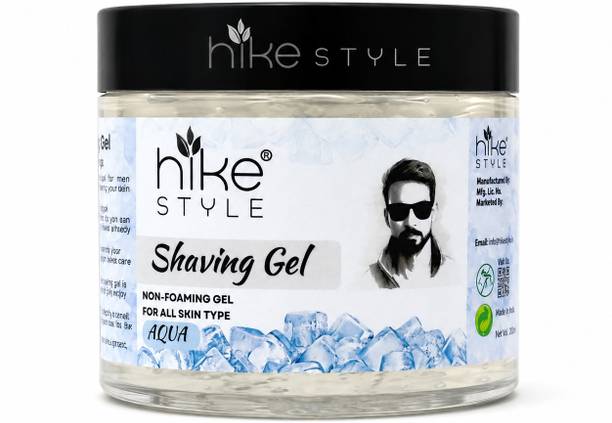 HIKE STYLES Shaving Gel Transparent 500ML , Non Foaming Shaving Gel 500ml (AQUA)