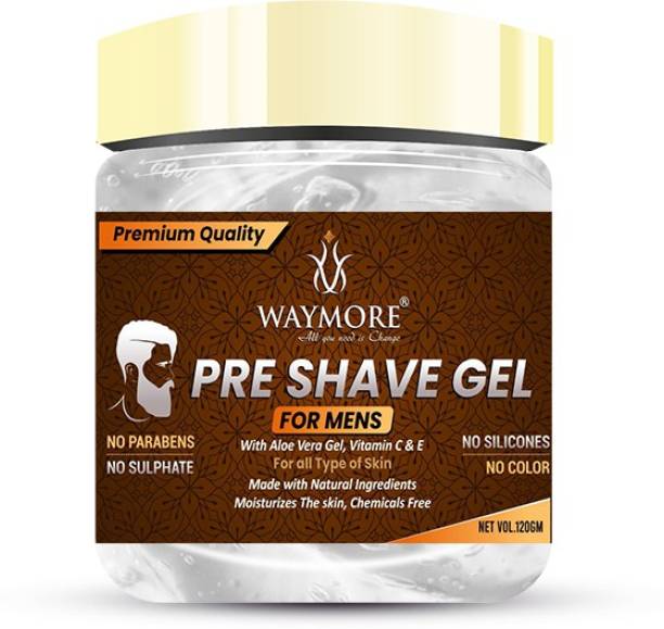 WAYMORE Pre shave gel 120 gm with aloe vera gel, vitamin C & E