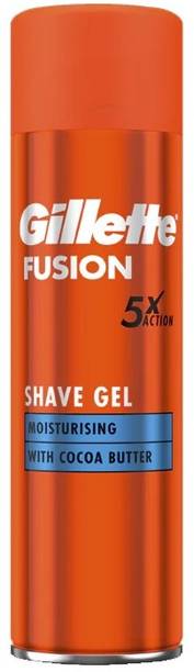 Gillette Fusion Moisturizing Shave Gel for Men with Cocoa Butter, 200ml