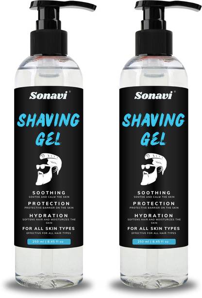 Sonavi Shaving Gel Non Foaming Clear Cut Professional 250ML Pack Of 2