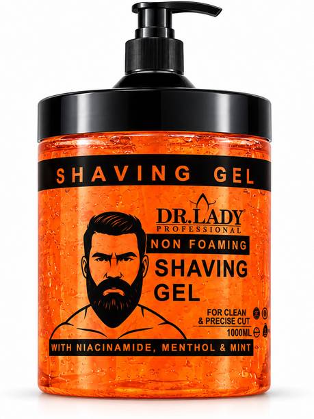 DR.LADY Professional Non-Foaming Shaving Gel with Niacinamide, Menthol & Mint, 1000ml
