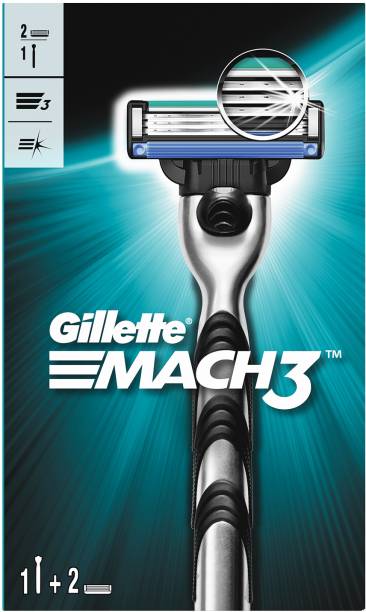 Gillette Mach 3 Shaving Razor (Handle + 2 Cartridge)