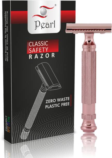 Pearl Shaving Shaving Double Edge Safety Razor L-55 ( Blush Wine), Men & Women