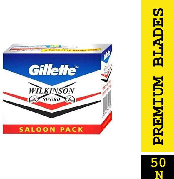 Gillette Wilkinson Sword Double Edge Blades - 50 Blades (Saloon Pack), Men & Women