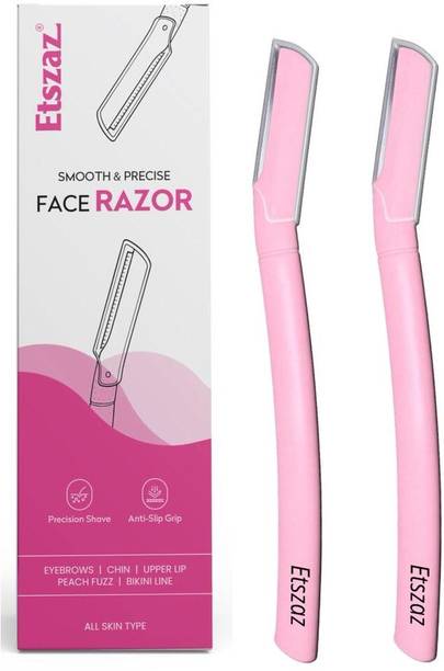 Etszaz Face Razor for Women | For Instant & Painless Hair Removal, Women (Pack of 2), Men & Women