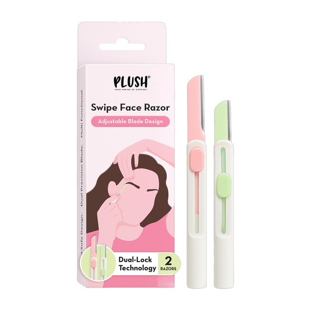 PLUSH Swipe Reusable Face Razor |Instant & Painless Hair Removal for face, Women