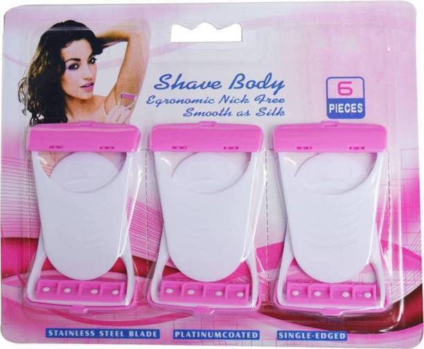 Easymart 6 in 1 shave body blades Disposable Razor (Pack of 6), Men & Women