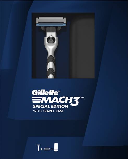 Gillette Mach3 Limited Edition Premium Gift Pack | 1 Razor, 1 Cartridge, 1 Travel Case, Men