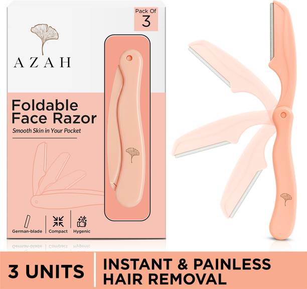 AZAH Foldable Face Razor for Woman | Face & Eyebrow Razor with German Steel Blade |, Women