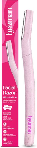 Hyuman Face Razor Glide & Glow for Facial Hair, Reusable, Eyebrows,Upper Lip,Chin, Women