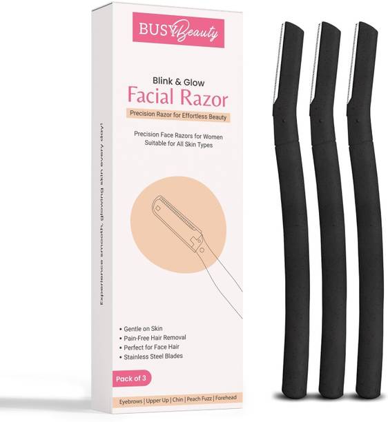 Busy Beauty Reusable Face Razor for Women Facial Hair| Instant & Painless Hair Removal, Men & Women