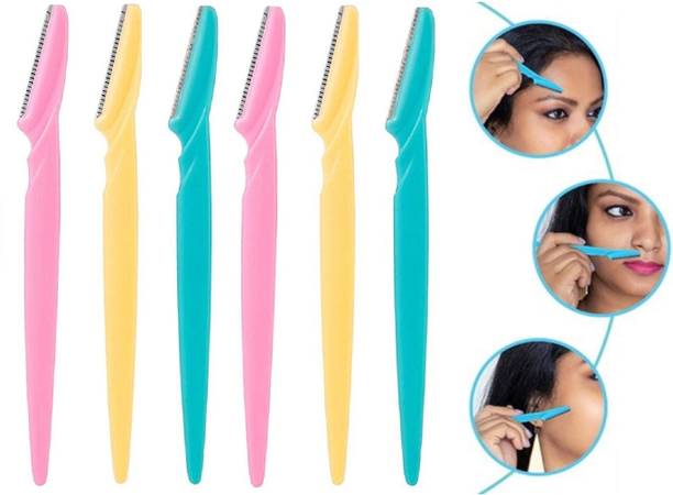vnz Eyebrow Facial Razor | Eyebrow Hair Shaver Safe & Pain Free Remover (Multicolor), Women