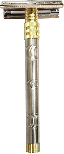 Pompeo Stainless Steel Premium Quality Double Edge Mens Shaving Razor, Men