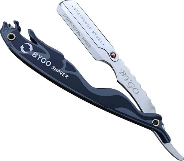BYGO UNIQE barber Shaving Razor & STAINLESS STEEL BLACK Sheet, Men & Women