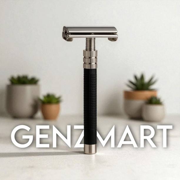 GenZmart Premium Textured Grip Double Edge Razor for Men for Clean Daily Shave, Men
