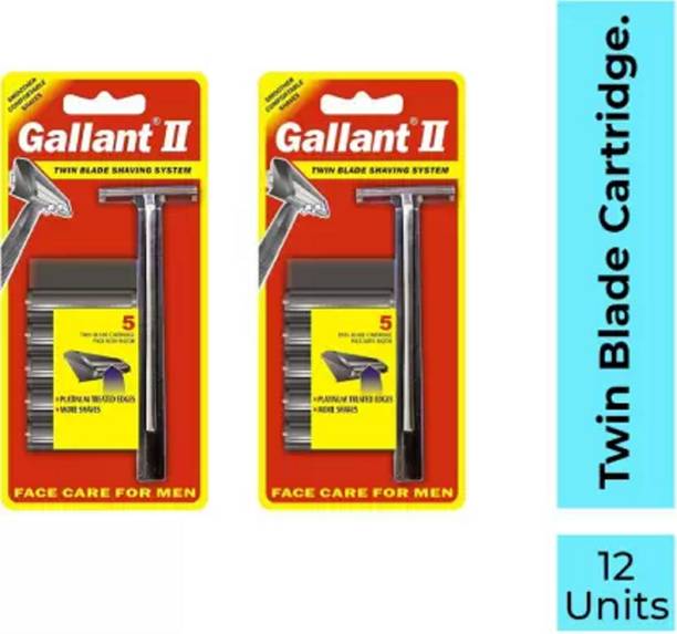 Gallant II Twin Blade Shaving Razor For Men (Pack of - 2), Men