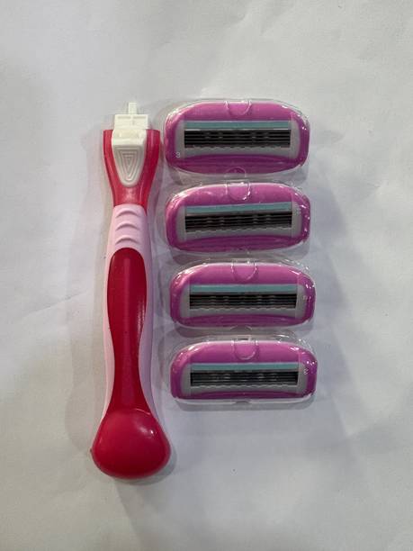 NE Furniture Women’s 5-Blade Razor with 4 Refill Cartridges |, Women