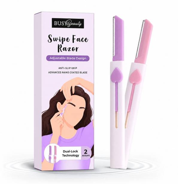 Busy Beauty Swipe Reusable Face Razor for Woman| Adjustable Blade For Eyebrows, Upper Lip, Women