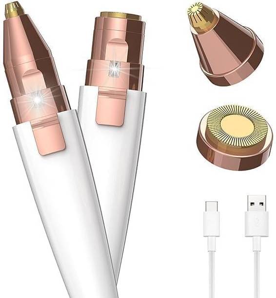 UBRONIK 2-in-1 Facial Hair Remover & Eyebrow Trimmer – Painless & Precise, Women