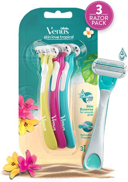 Gillette Venus Skin Love with Skin | Womens Razor for Hair Removal, Women Pack of 3